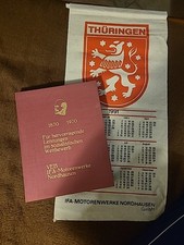 Kalender 1991 + rote Mappe m.Buch IFA Motorenwerke Nordhausen
