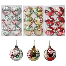 6 Pcs Christmas Ball Ornaments