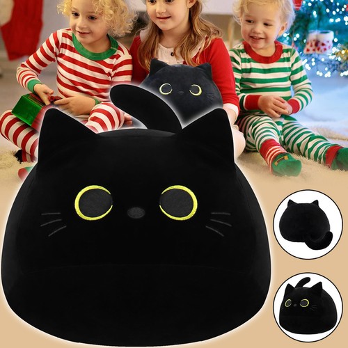 Schwarze katze plüschtier - schwarze,