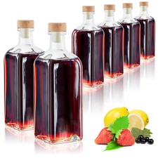6x Glasflasche 500 ml mit