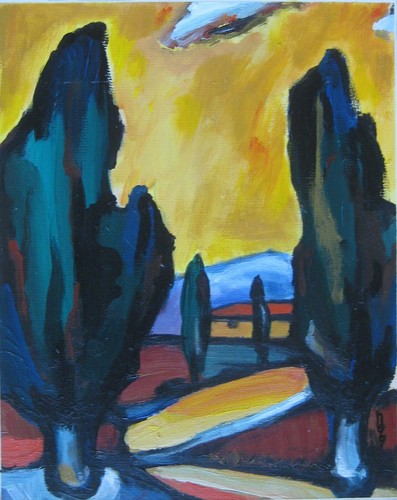 Landschaft toskana original - toskana,