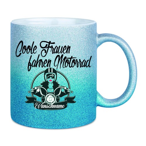 Farbverlauf-Glitzer-Kaffetasse