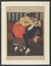 De Opisso Karikatur Flirt Express Lithographie 