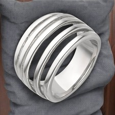 Damen Ring Edelstahl breit