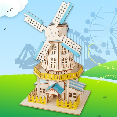 Solar powered wooden dutch - powered,