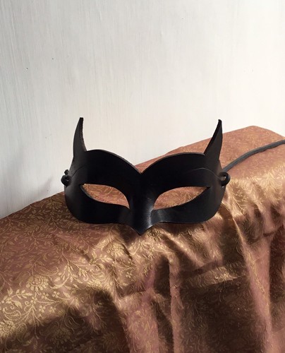 Teufel schwarz ledermaske made - teufel,