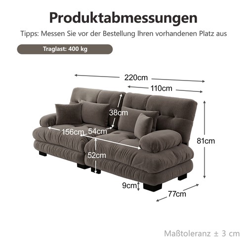 Luxuriöses modulares ecksofa - modulares,