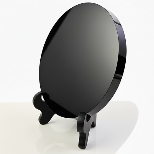 Obsidian spiegel 12cm mit - spiegel,