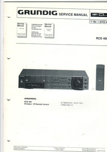 Grundig service anleitung - grundig,
