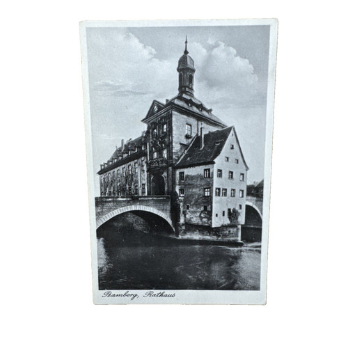 Postkarte bamberg rathaus - ak,