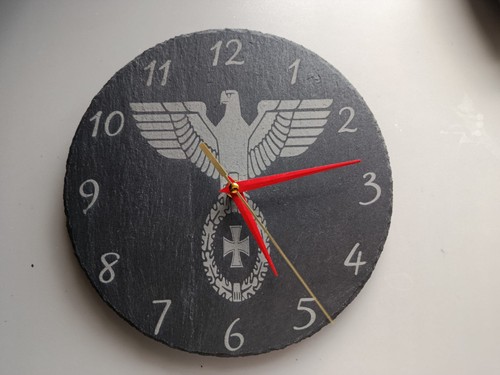 Wanduhr schiefer reichsadler - schiefer,