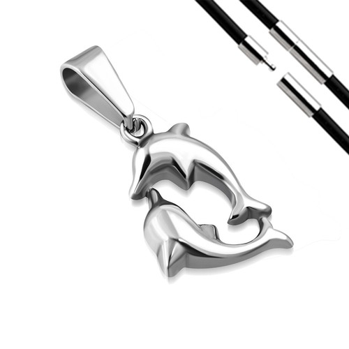 Anhänger edelstahl delfin - anhänger,