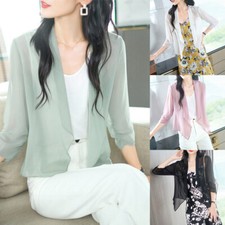 Damen chiffon cardigan - chiffon,
