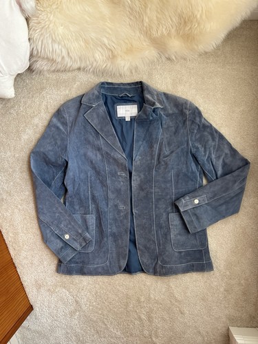 Blaue wildlederjacke 44 46 - wildlederjacke, 44/46