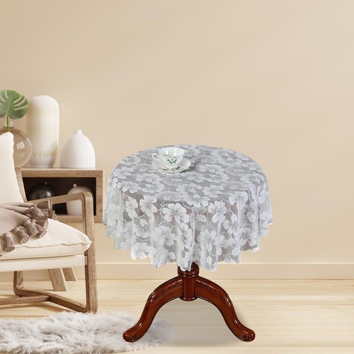 Runde tischdecke aus weißer - runde,