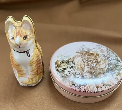 Vtg cat tins 1986 hunkydory - 2,