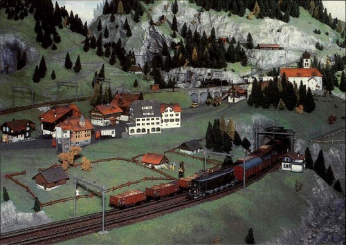 Ddr modell eisenbahn postkarte - modell-eisenbahn,