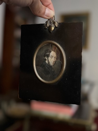 Antikes miniatur portrait - antikes,