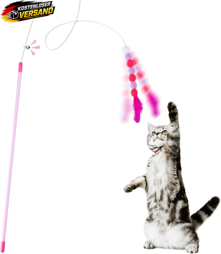 Katzen spielzeug federstab mit - katzen,