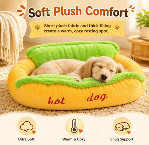 Hot dog bed for dachshund - for, dachshund,soft