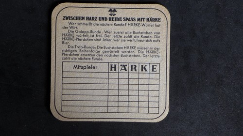 Bierdeckel brauerei härke - brauerei,