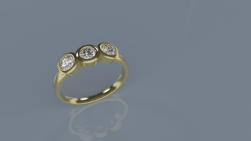 585er gelbgold ring mit - ring,
