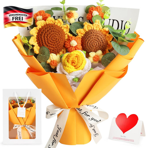Häkelblumenstrauß geschenk - häkelblumenstrauß,