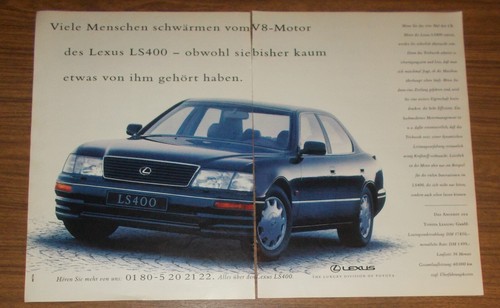 Seltene werbung lexus 400 - ls,