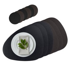 Platzset kunstleder oval - oval, pu