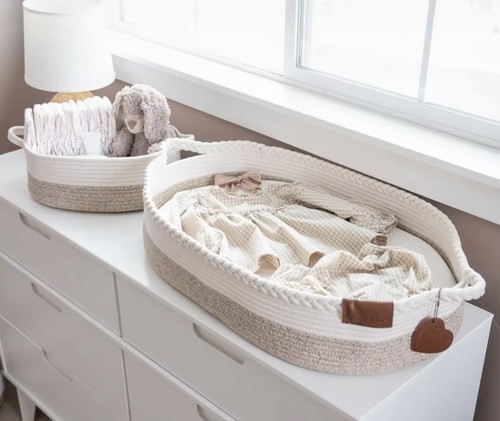 Baby weidenkorb mit - mit, matratze
