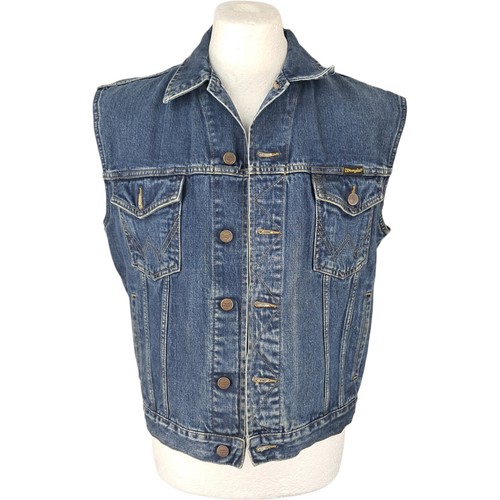 Wrangler weste herren blau - m,