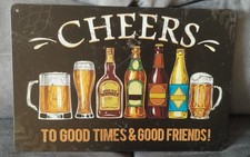 Blechschild retro cheers - retro,,