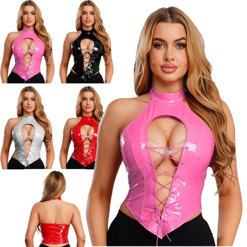 Damen leder oberteil - damen,