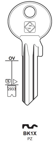 Silca bk1x schlüsselrohling - bk1x,