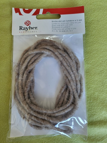 Wollkordel mit jutekern - jutekern,