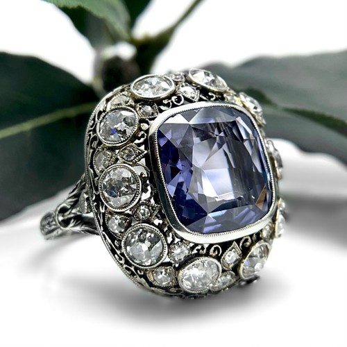 Art deco retro saphir diamant - deco,