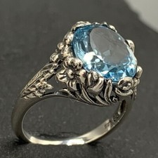 Blautopas ring 925er silber - blautopas,