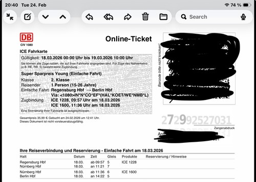 Deutsche bahn ticket - deutsche,
