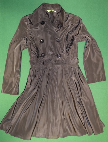 Satin trenchcoat gefüttert - satin,