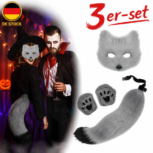 Fuchs maske pfotenhandschuhe - fuchs,