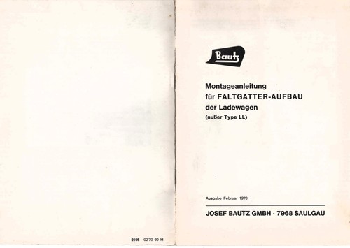 Bautz ladewagen original - **bautz,
