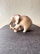 Specksteinelefant Elefant Figur aus Speckstein milchig rötlich Dekorativ