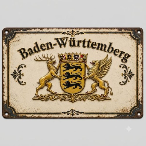 Blechschild baden würtemberg - blechschild,