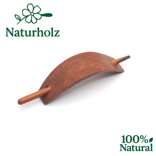 Vintage haarspange naturholz - haarspange,