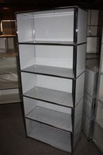 USM Haller Akten-Regal Bücher 1,75m hoch lichtgrau 5 Fächer Büro-Schrank Board