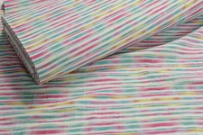 Stoff Baumwolle Musselin weiß Streifen bunt Double Gauze Gaze Regenbogenfarben