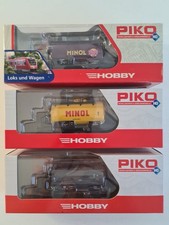 3x Piko Hobby Kesselwagen, grau neutral + Minol H0 1:87