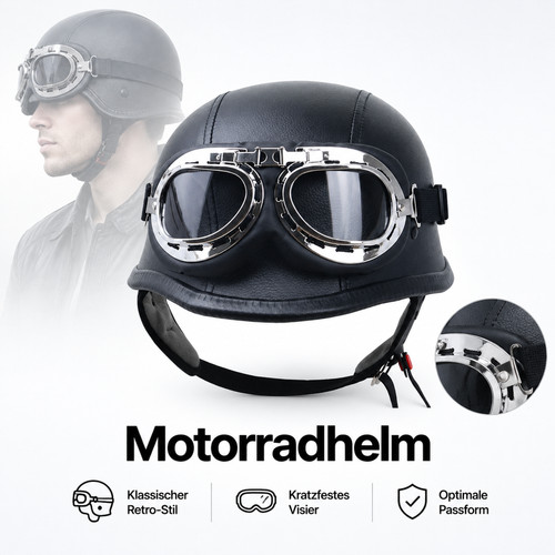 Chopper design lederhelm - chopper,