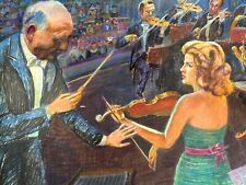 Alfred Tatzel - Hartfaserplatte - Pastellmalerei - Dirigent und die 1. Geige