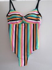 Badeanzug, Bunt, 40/42,  Fällt aus wie L, NEU mit Eticket, gestreift, Bademode